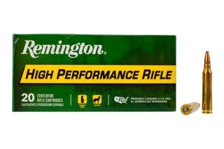Remington High Performance 223 ammunition features a 55 grain pointed soft point bullet